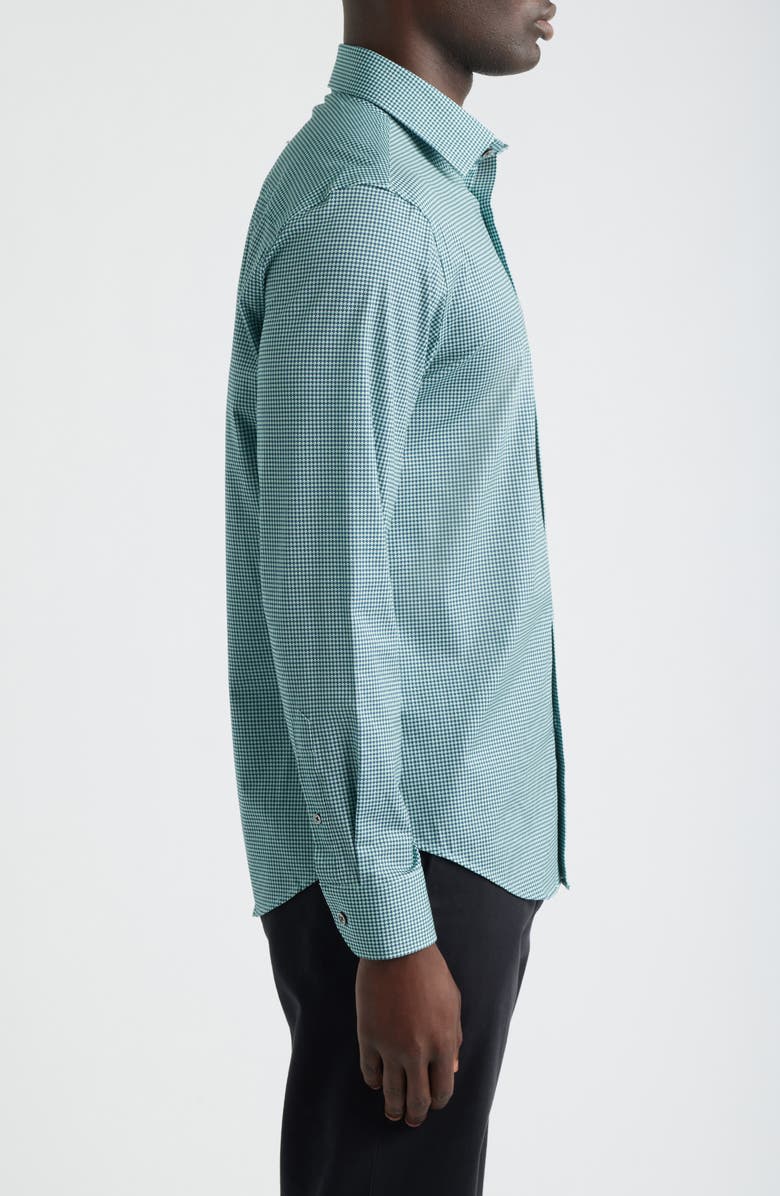 Bugatchi James OoohCotton<sup>®</sup> Micropattern Button-Up Shirt, Alternate, color, Menthol