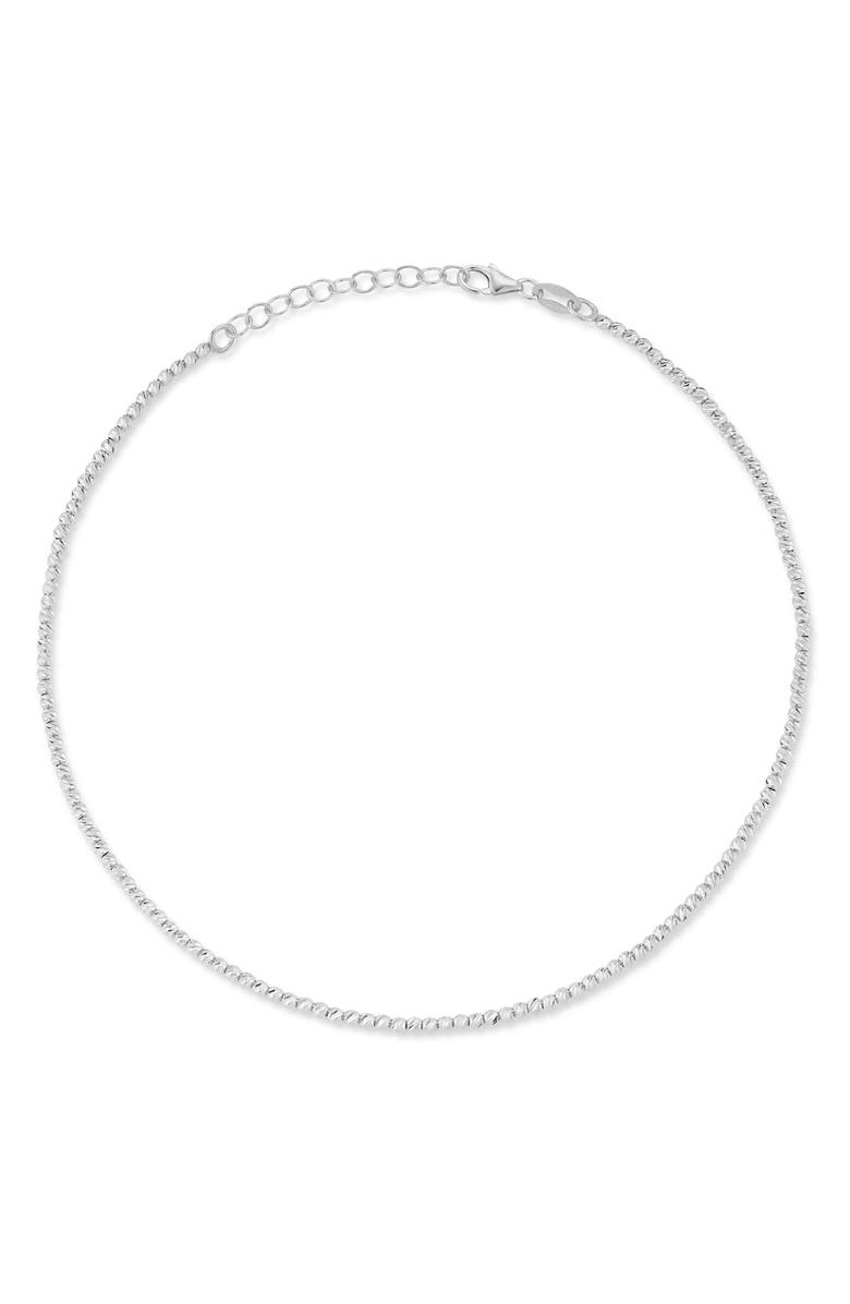 Ember Fine Jewelry 14K White Gold Beaded Bracelet, Main, color, White Gold