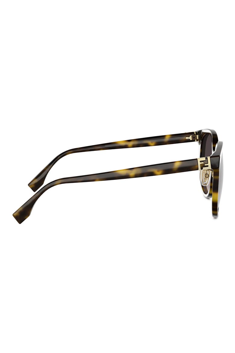 Forever Fendi 55mm Gradient Phantos Sunglasses, Alternate, color, DARK HAVANA / GRADIENT SMOKE