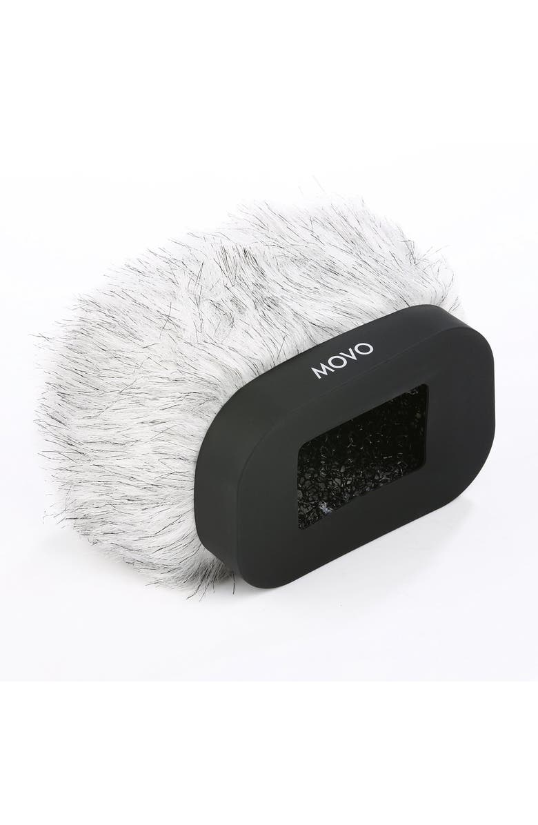 MOVO WS-R30 Professional Furry Windscreen with Acoustic Foam Technology for Portable Digital Recorders, Alternate, color, Black