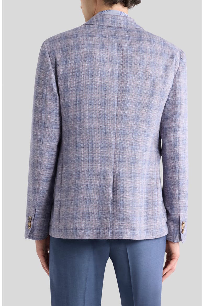 Plaid Silk & Wool Sport Coat, Alternate, color, GLICINE VIOLA CHIARI