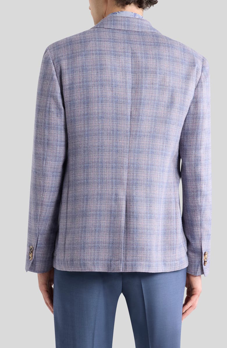 Etro Plaid Silk & Wool Sport Coat, Alternate, color, Glicine Viola Chiari