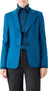 Akris punto Single Breasted Wool Blazer