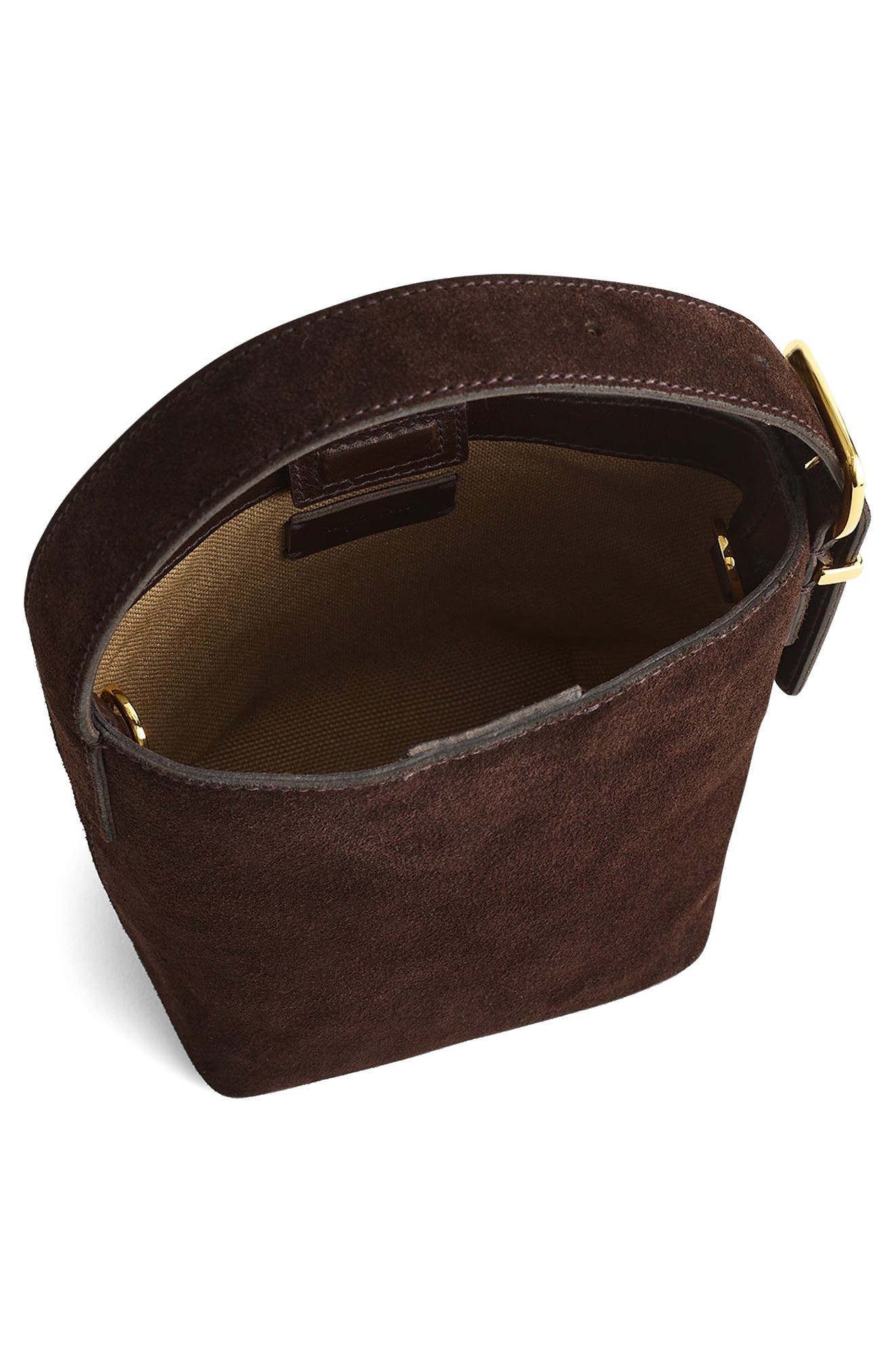 Madewell Essentials Micro Bucket Bag, Alternate, color, Dark Carob