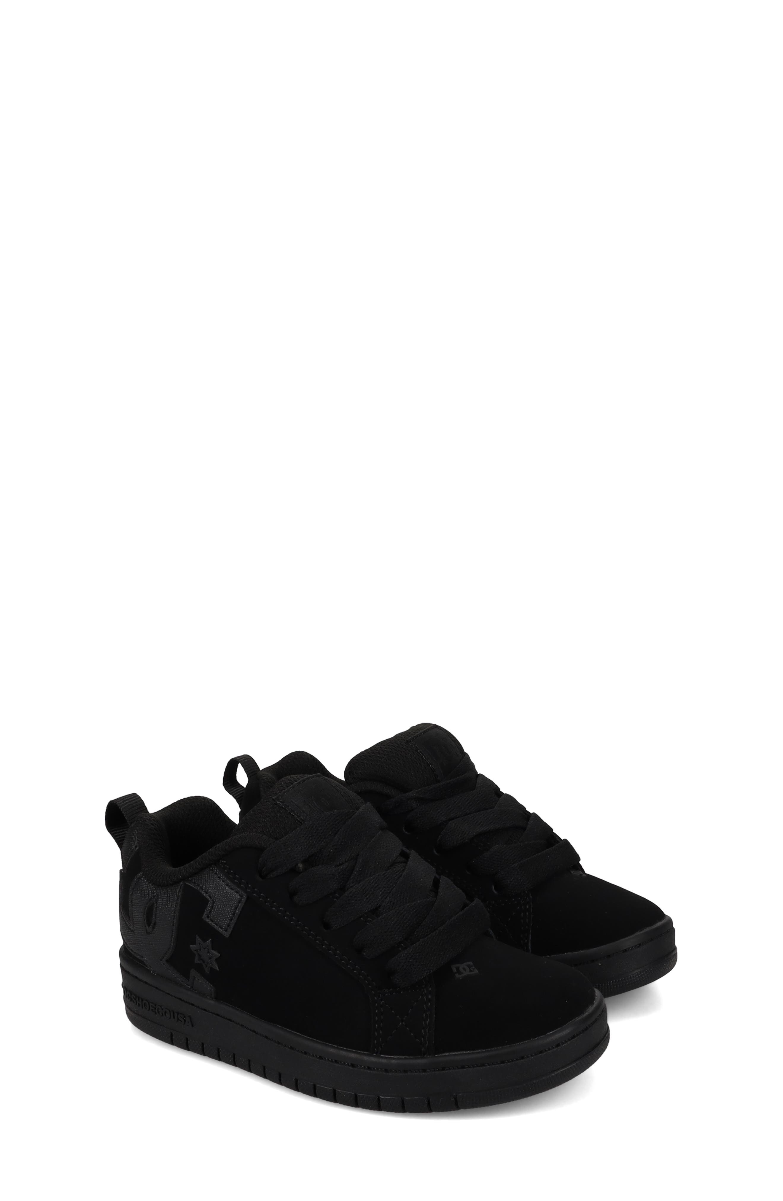 DC Shoes Kids' Court Graffik Sneaker, Main, color, Black/ Black