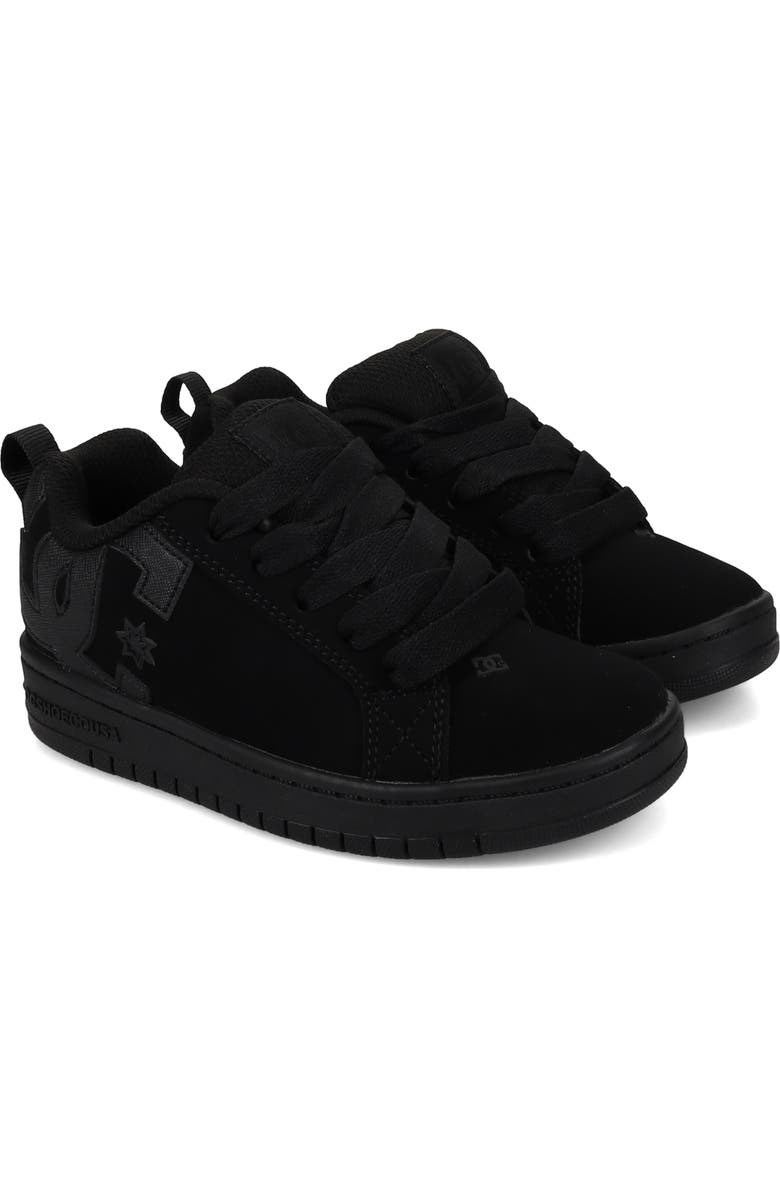 DC Shoes Kids' Court Graffik Sneaker, Main, color, Black/ Black