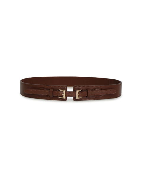 London Fog Leather Waist Belt