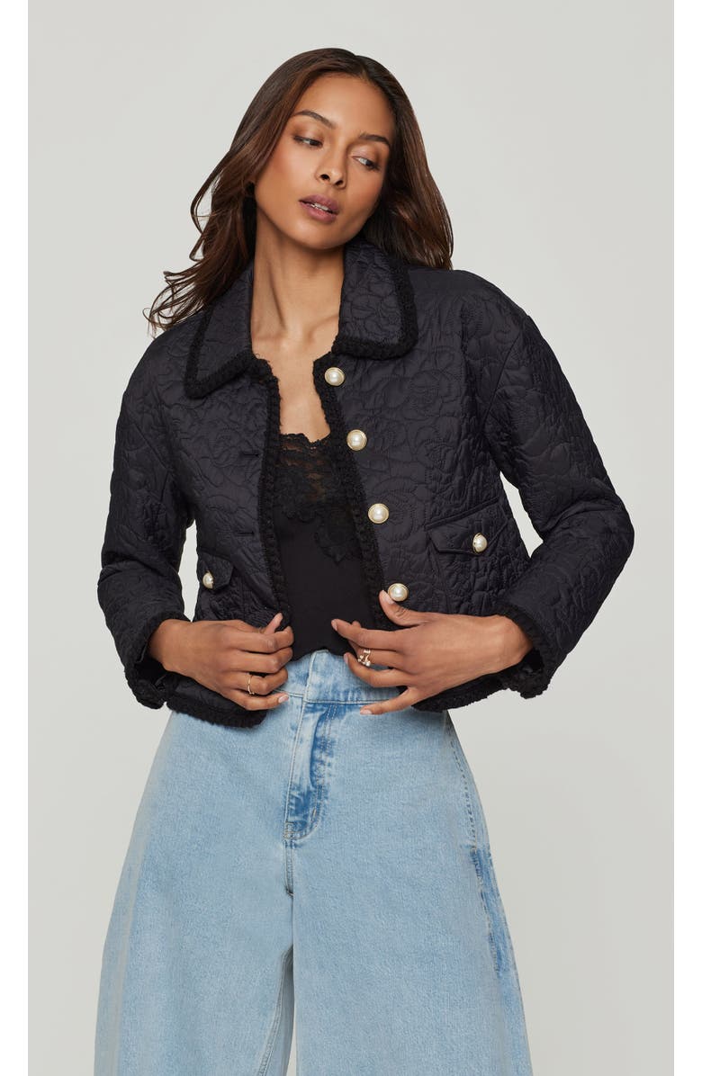 Generation Love Fabiana Quilted Jacket, Main, color, Black
