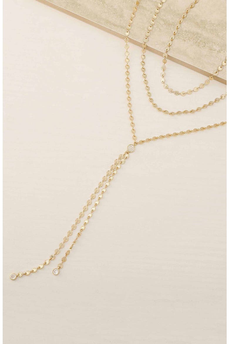 Multistrand Y-Necklace, Alternate, color, GOLD