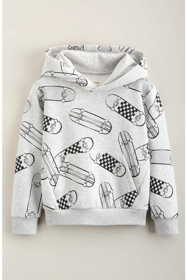 Kids' Graphic Hoodie, Main, color, GREY LIGHT HEATHER SKATEBOARDS