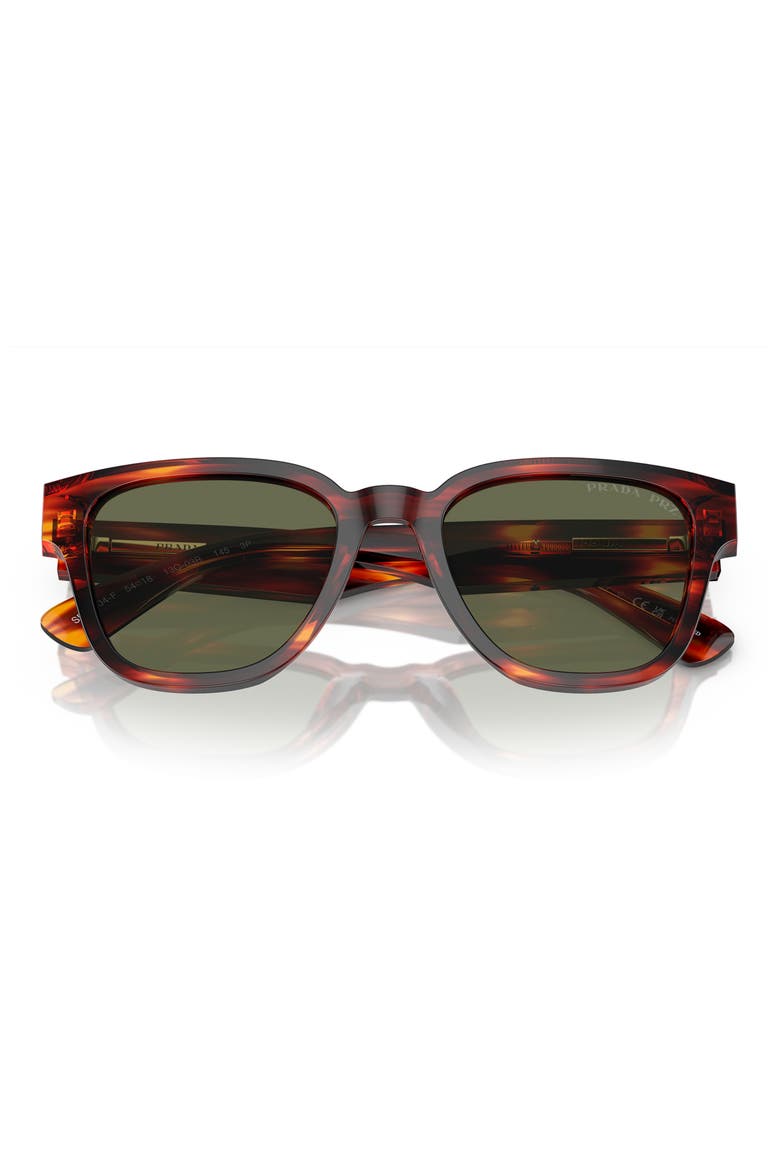 54mm Polarized Pillow Sunglasses, Alternate, color, HAVANA RED