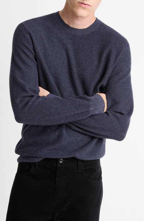Vince Geometric Jacquard Wool & Cotton Blend Crewneck Sweater