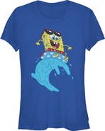 SpongeBob SquarePants Juniors SpongeBob SquarePants Cool Surfing Waves T Shirt