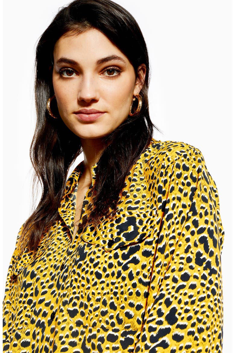 Leopard Print Shirt, Alternate, color, BLACK MULTI