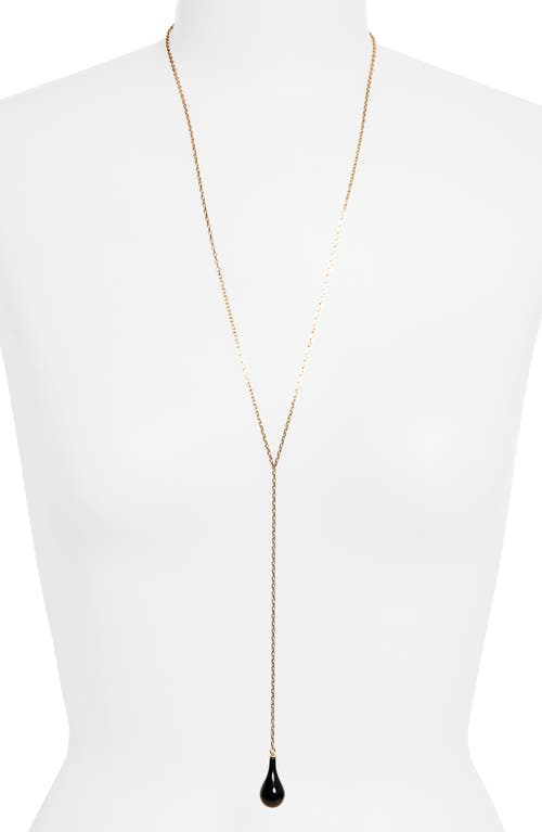 Totême Toteme Onyx Drop Y-necklace In Multi