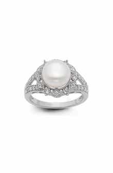 FZN CZ & Freshwater Pearl Ring