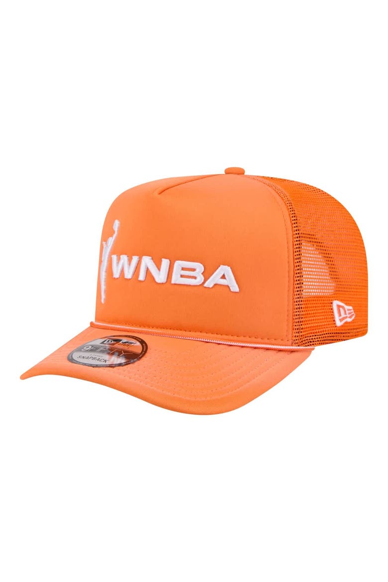Unisex New Era  Orange WNBA Gear Worn Foam Front 9FIFTY A-Frame Trucker Rope Snapback Hat, Main, color, Orange