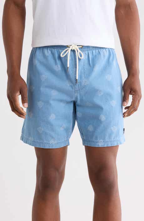 Escape Cotton Chambray Drawstring Shorts