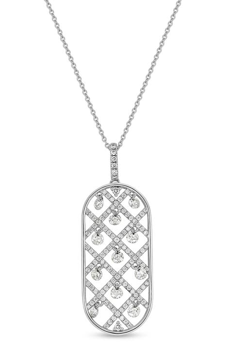 Audrey 18K Gold Dancing Diamond Pendant Necklace