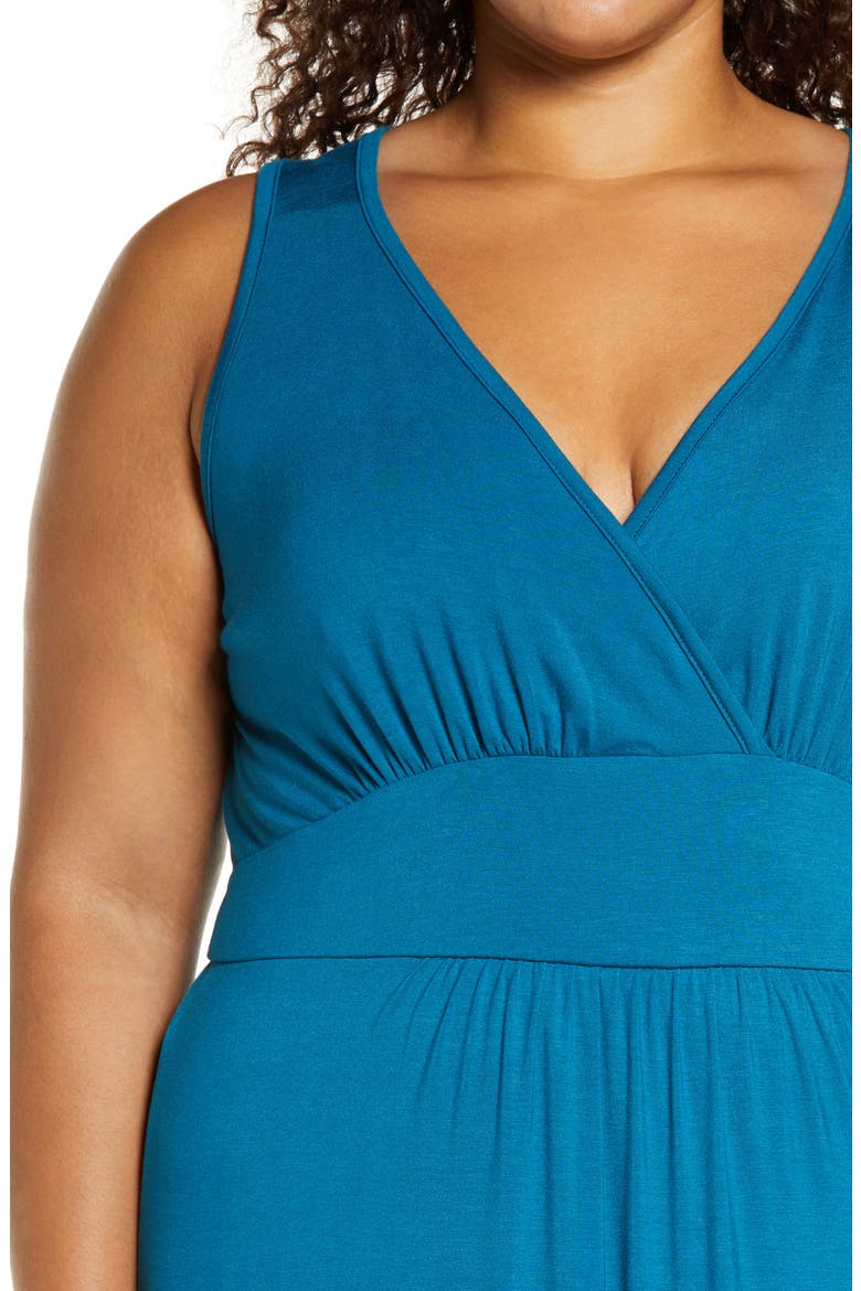 Surplice Maxi Dress, Alternate, color, TEAL