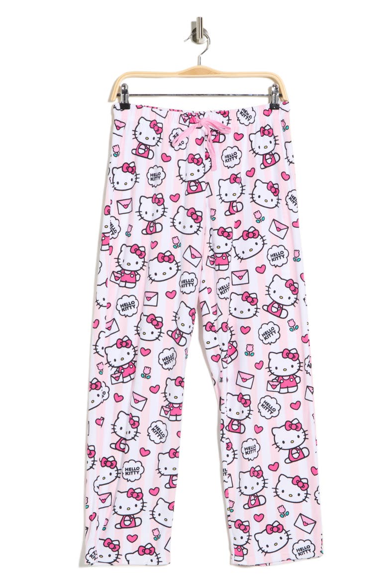 Pajama Pants, Alternate, color, PINK/ WHITE