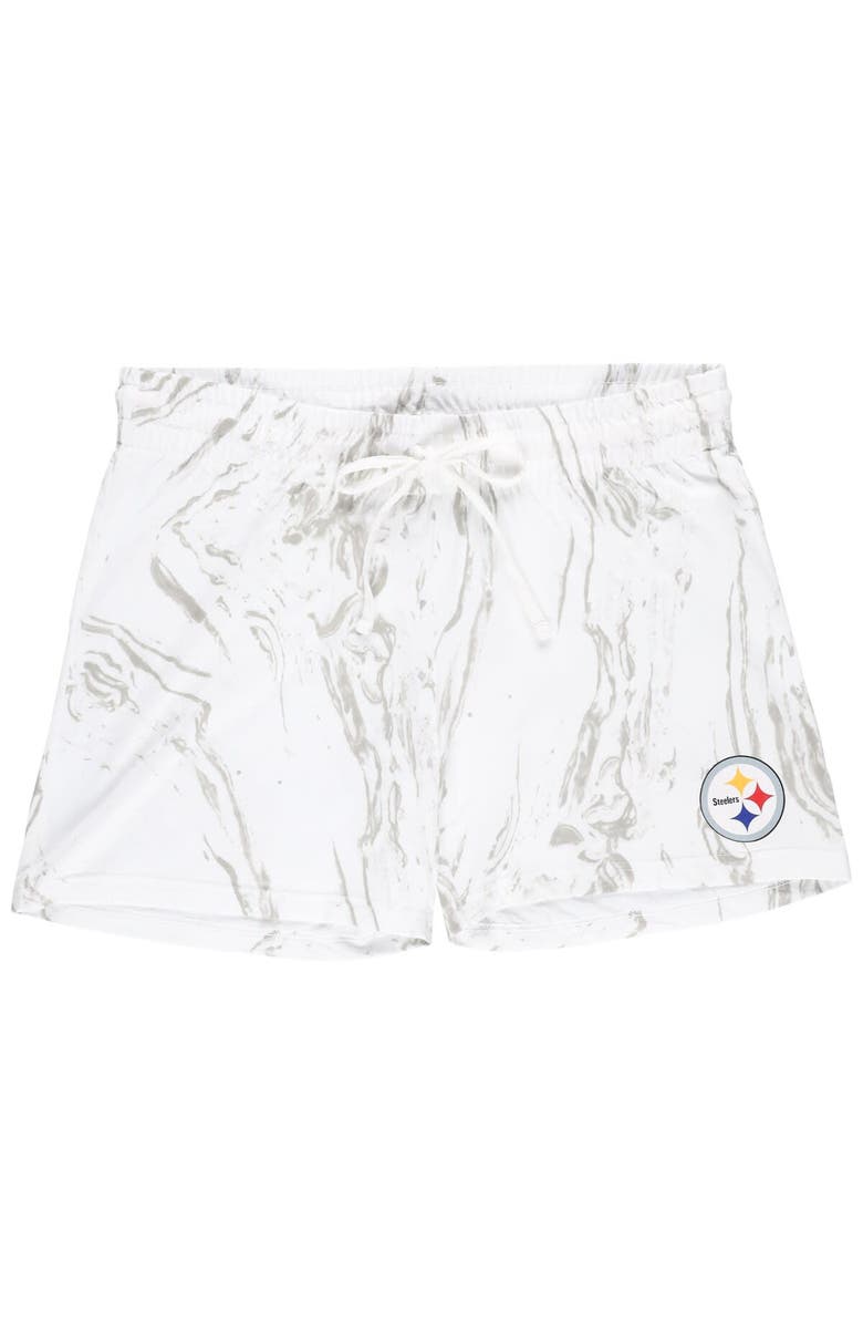 CONCEPTS SPORT Women's Concepts Sport White Pittsburgh Steelers Plus Size Quartz Tank Top & Shorts Set, Alternate, color,