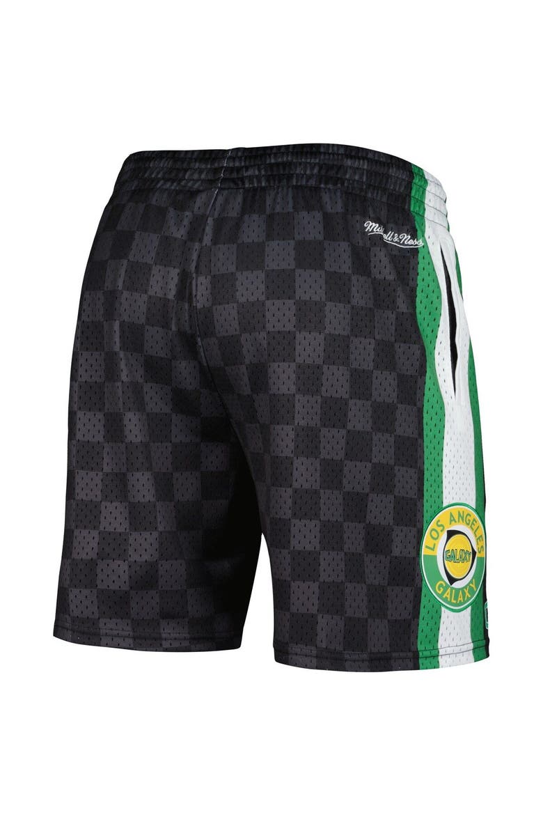 Men's Mitchell & Ness Black LA Galaxy City Mesh Shorts, Alternate, color, Black