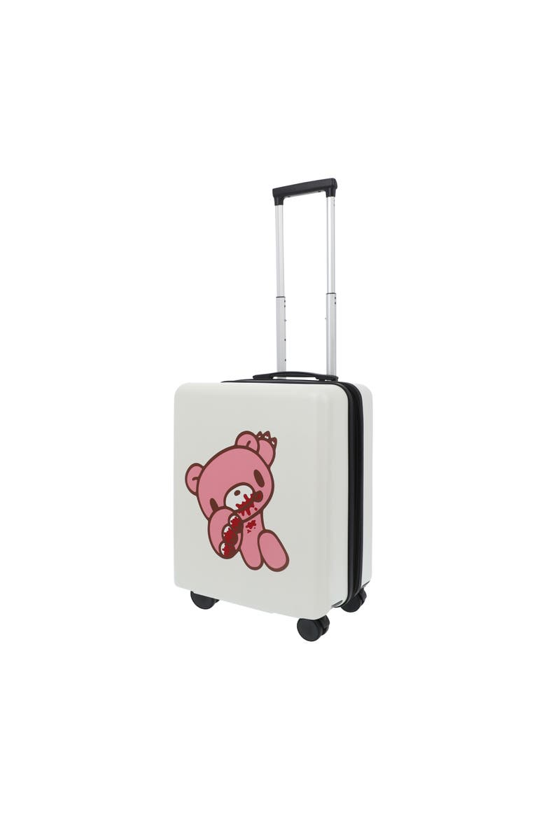 GLOOMY BEAR  22.5" CARRY-ON LUGGAGE, Main, color, WHITE