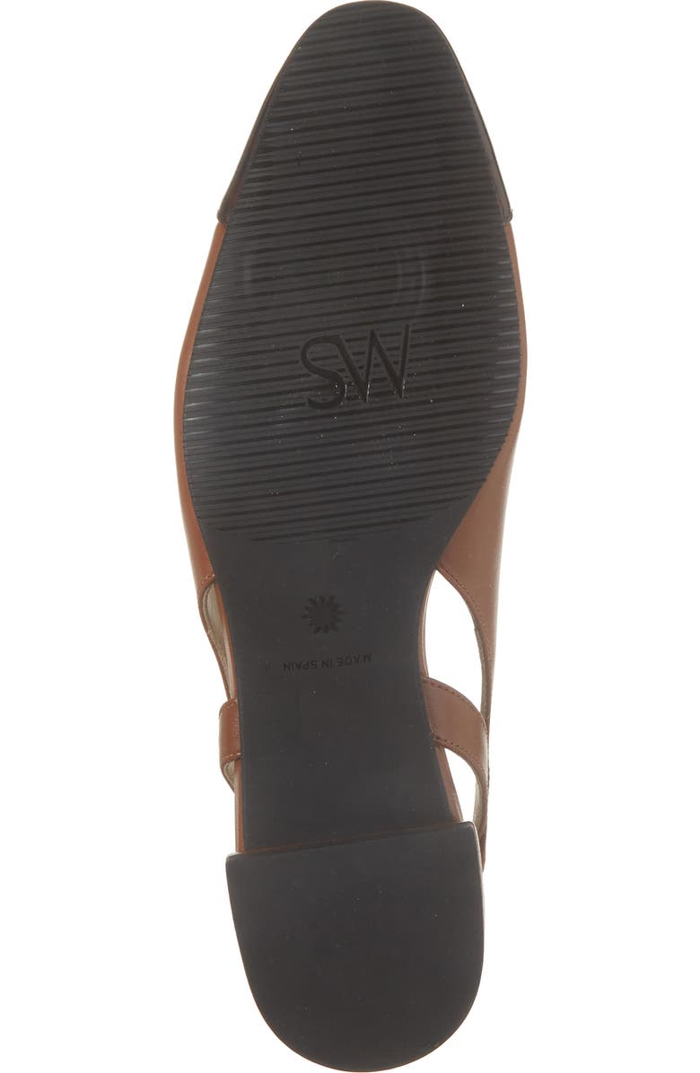 Stuart Weitzman Sleek Slingback Flat, Alternate, color, Bridle Brown/ Dark Brown