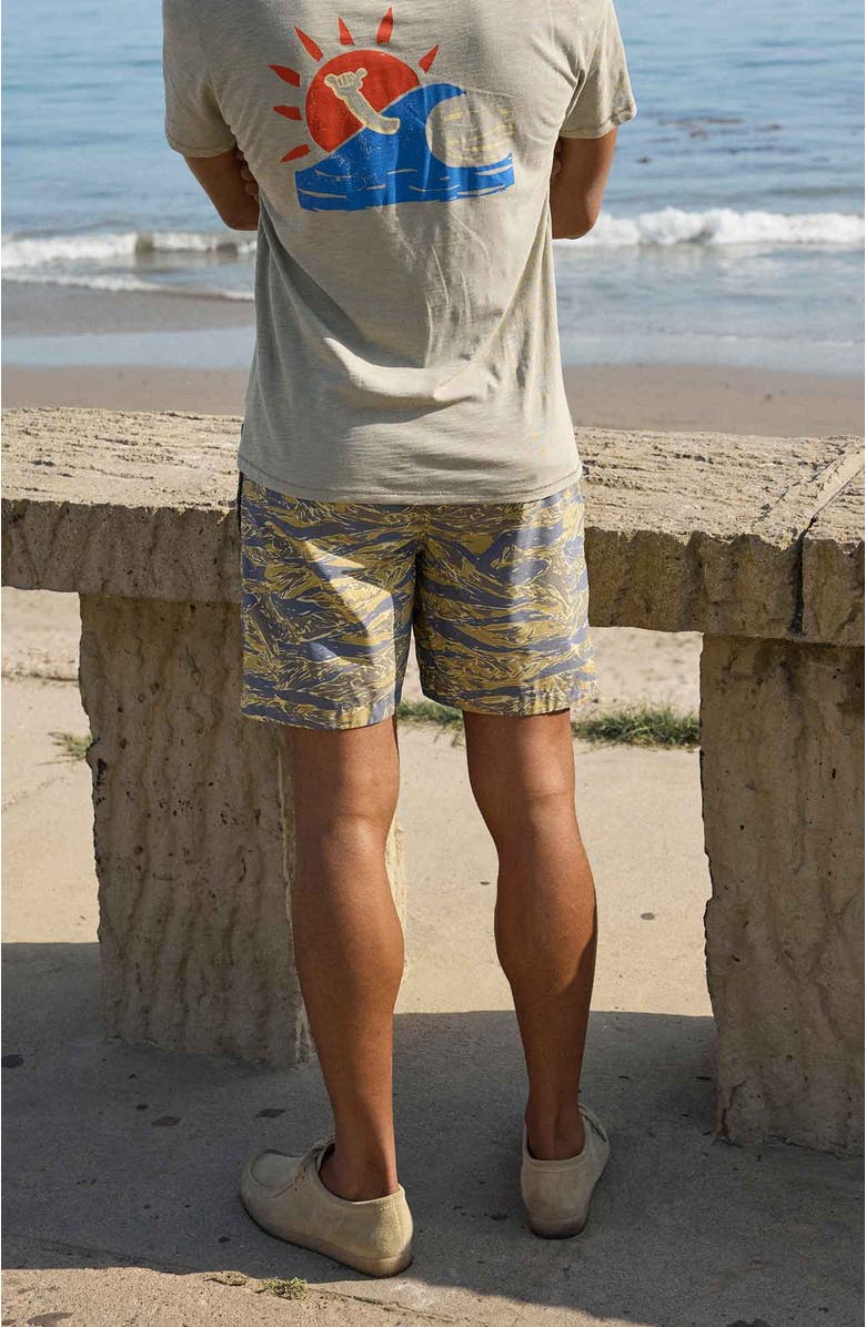 Toad & Co Men's Boundless Pull-On Short, Alternate, color, Blue Shadow Camo Print