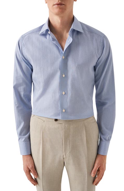 Contemporary Fit Microprint Dress Shirt (Regular & Big)