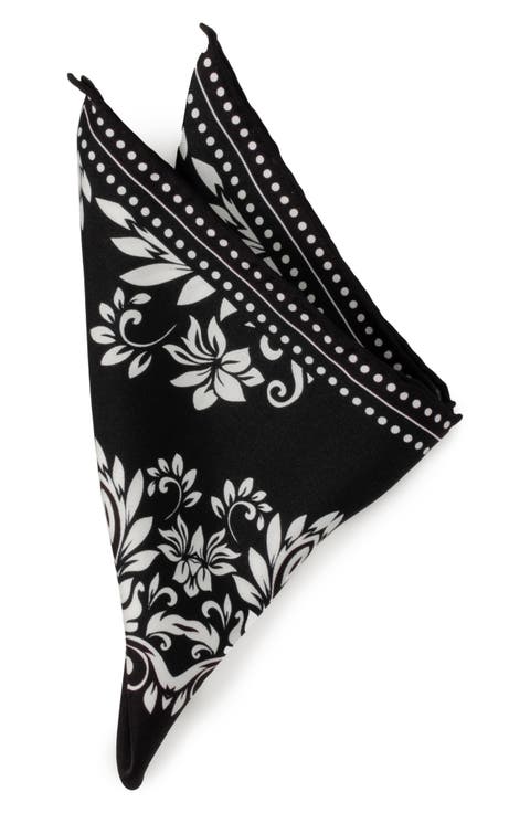 Bandana Print Silk Pocket Square