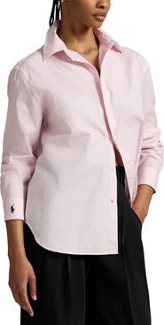 Polo Ralph Lauren End-On-End Oversize Fit Cotton Shirt
