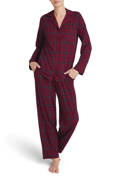 Women’s Tri-Blend Sleep Long Sleeve Top & Pant Pajamas