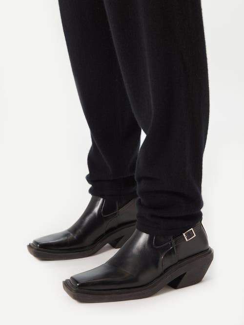 Gobi Mongolian Cashmere Tapered Jogger In Black