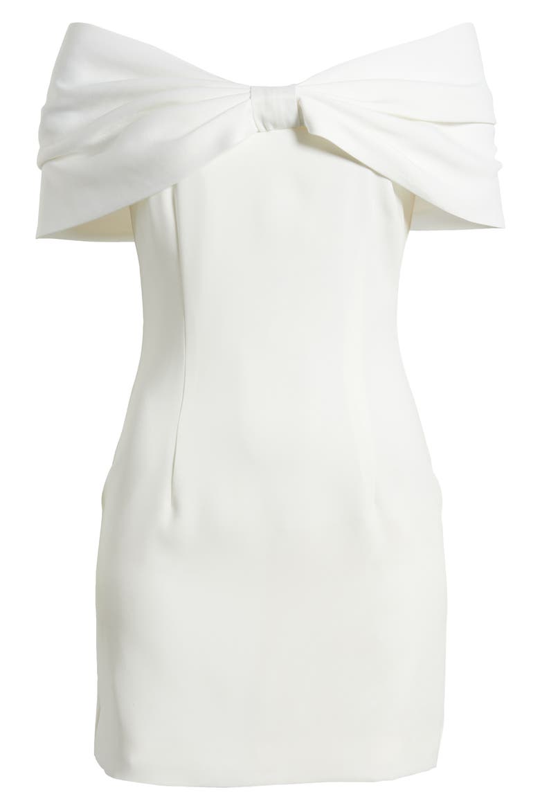 Belluno Off the Shoulder Minidress, Alternate, color, WHITE