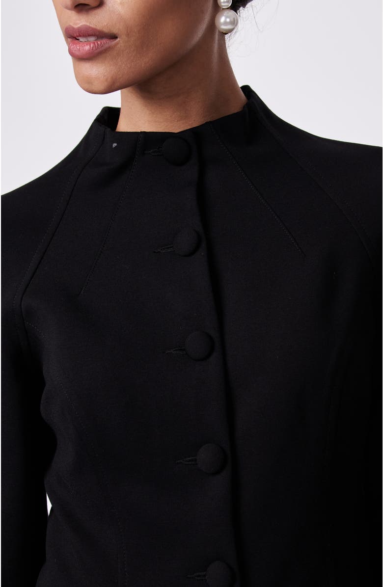 Trina Turk Woods Ponte Jacket, Alternate, color, Black