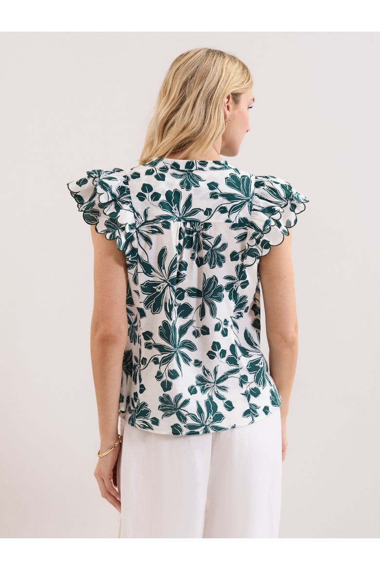 Rena Cotton Blouse, Alternate, color, Green