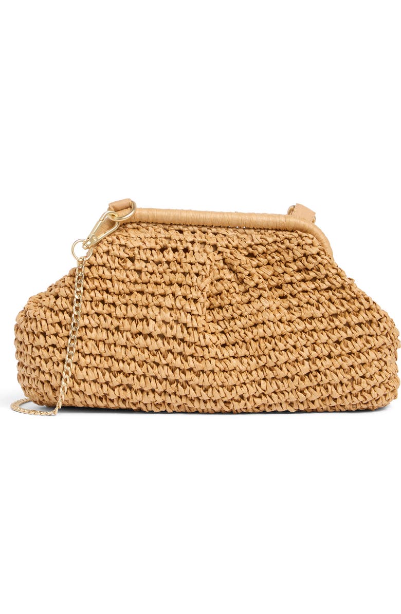 LSPACE Harmony Convertible Raffia Clutch, Main, color, Natural