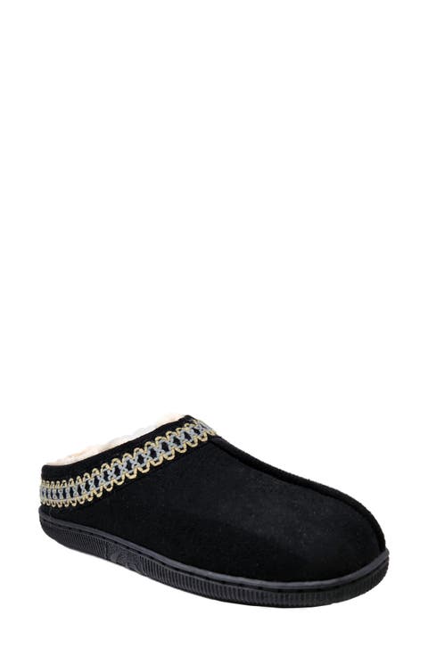 Tape Faux Shearling Lined Slipper (Women)