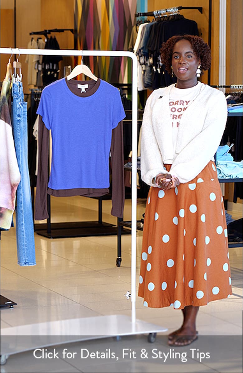 Sheer Rib Double Layer Long Sleeve Top, sales video thumbnail