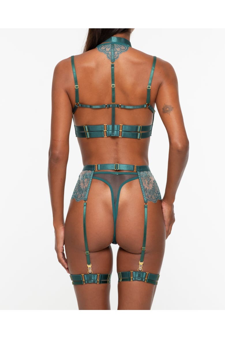 Nocturna Lingerie Set, Alternate, color, Green