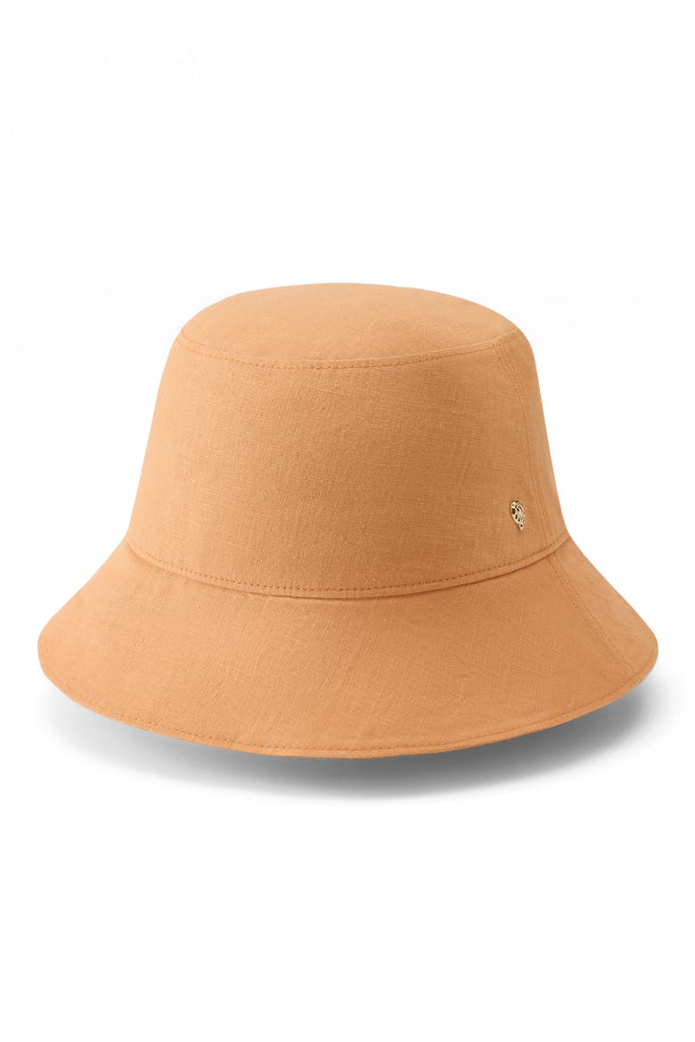 Delta Linen Bucket Hat, Main, color, SALMON