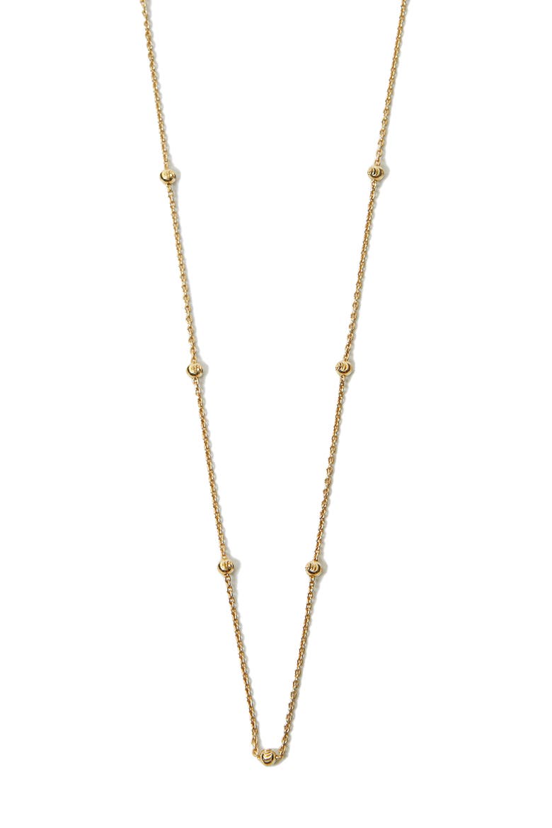 Bead Station Necklace, Alternate, color, GOLD