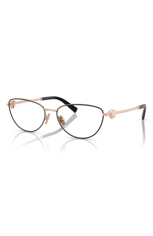 Tiffany & Co . 54mm Oval Optical Glasses In Rose Gold Blk