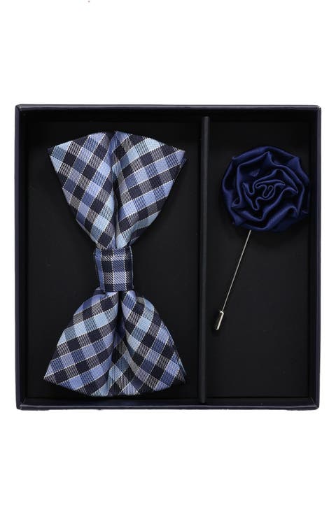 Bow Tie & Lapel Pin Set
