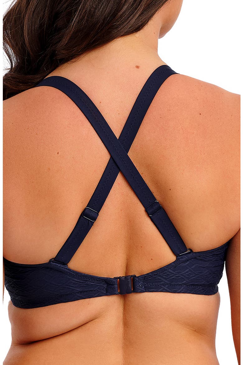 Azores Underwire Plunge Bikini Top, Alternate, color, MIDNIGHT
