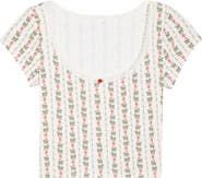 KILO BRAVA Print Short Sleeve Pajama Top