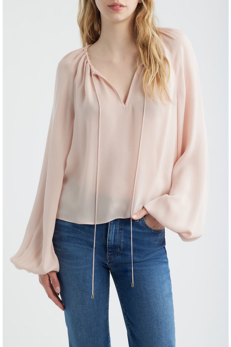The Balloon Silk Top, Main, color, TAFFY
