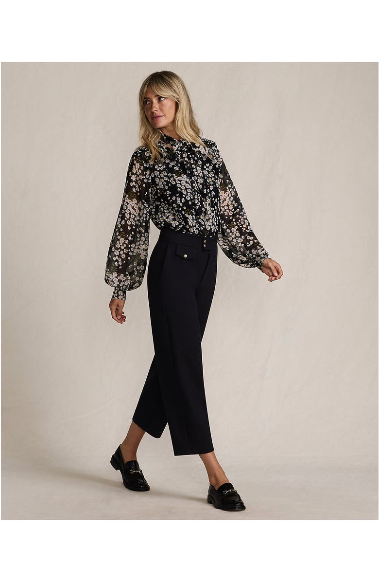 Lands' End Ponte High Rise Straight Leg Crop Pants, Alternate, color, 